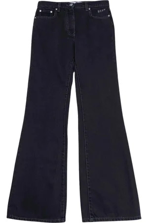 Msgm Femme, Jeans, Noir, Taille: 40 FR Jean Évasé Taille Haute