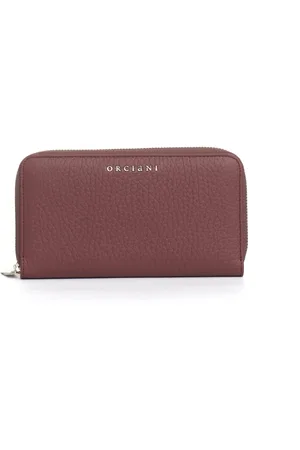 Orciani Femme, Accessoires, Brun, Taille: ONE Size Portefeuille zippé bordeaux