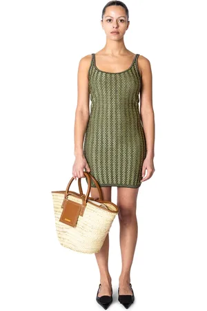 Jacquemus Femme, Robes, Vert, Taille: 36 FR Robe Mini Sculpturale en Multi-Noir