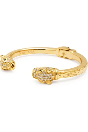 Nialaya Homme, Accessoires, Jaune, Taille: S Bracelet Panthère Doré CZ