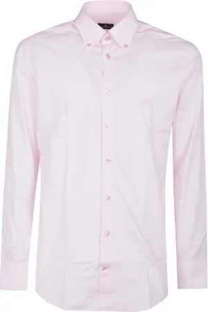 Etro Homme, Chemises, Rose, Taille: M Chemise à boutons à manches longues avec logo