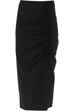 Ganni Femme, Jupes, Noir, Taille: 38 FR Ornamental Bow Midi Skirt
