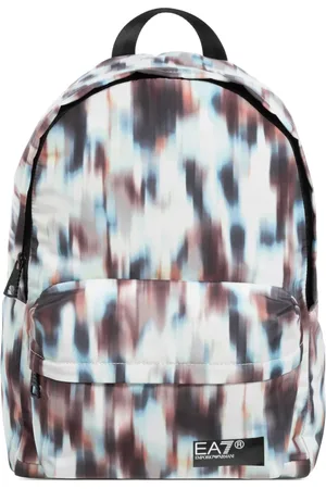 EA7 Homme, Sacs, Multicolore, Taille: ONE Size Sac à Dos Multicolore Abstrait à Fermeture Éclair