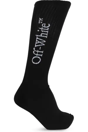OFF-WHITE Homme, Sous-vêtements, Noir, Taille: M Chaussettes côtelées avec logo estampillé