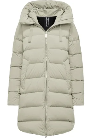 Bomboogie Femme, Manteaux, Gris, Taille: 44 FR Veste en duvet à capuche en nylon extensible