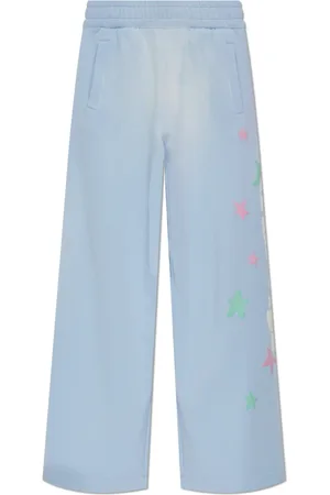Palm Angels Femme, Pantalons, Bleu, Taille: 36 FR Pantalon de survêtement imprimé