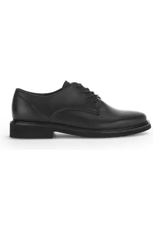 Gabor Femme, Chaussures, Noir, Taille: 44 EU Derbies en cuir noir version hiver