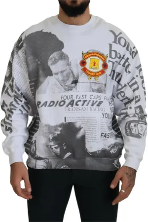 Msgm Homme, Sweatshirts et sweats à capuche, Multicolore, Taille: S Élégant pull blanc en coton