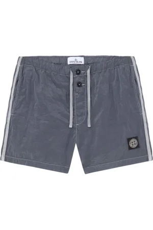 Stone Island Homme, Maillots de bain, Gris, Taille: XL Vêtements gris de mer avec logo boussole