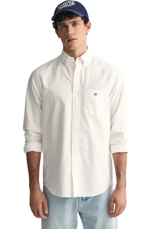 GANT Homme, Chemises, Blanc, Taille: XL Chemise Oxford Classique Coupe Régulière