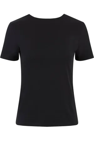 Nina Ricci Femme, Tops, Noir, Taille: 44 FR T-shirt avec Dos Drapé Plongeant