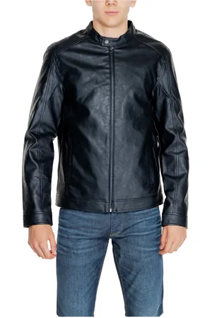 JACK & JONES Homme, Vestes, Noir, Taille: 2XL Veste Homme en PU Stylée