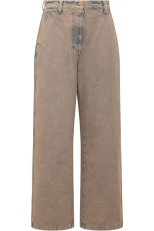 Palm Angels Femme, Jeans, Rose, Taille: W25 Jean Délavé Overdye Brodée Logo