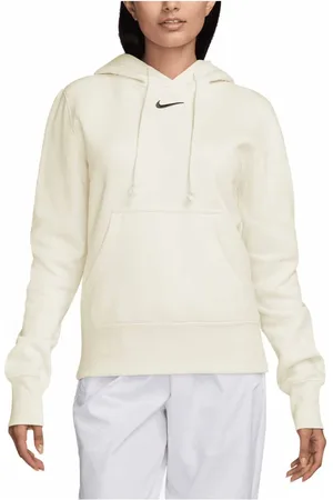 Nike Femme, Sweatshirts et sweats à capuche, Blanc, Taille: 36 FR Phoenix Fleece Sweat à capuche