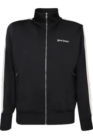 Palm Angels Homme, Sweatshirts et sweats à capuche, Noir, Taille: S Blazer Noir à Col Montant