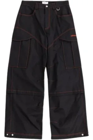 OFF-WHITE Homme, Pantalons, Noir, Taille: S Pantalon Cargo Coupe Large