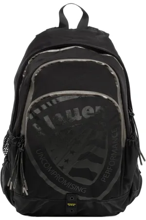 Blauer Homme, Sacs, Noir, Taille: ONE Size Sac à dos à motifs avec multipoches et fermeture éclair
