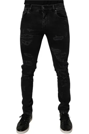 Dolce & Gabbana Homme, Jeans, Noir, Taille: M Jean Denim Noir Skinny Déchiré