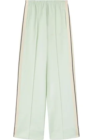 Palm Angels Femme, Pantalons, Vert, Taille: 40 FR Pantalon Large