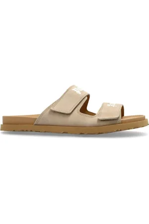 Palm Angels Homme, Chaussures, , Taille: 44 EU Sandales en cuir avec logo