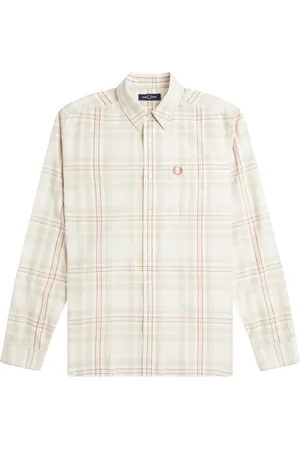 Fred Perry Homme, Chemises, Multicolore, Taille: XL Chemise à Manches Longues à Carreaux Tartan