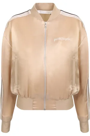 Palm Angels Femme, Vestes, , Taille: 42 FR Blouson Aviateur Sportif de Luxe avec Détails Rayés