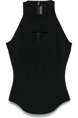MUGLER Femme, Tops, Noir, Taille: 38 FR Débardeur de course sans manches