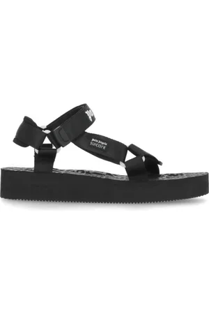 Palm Angels Homme, Chaussures, Noir, Taille: 44 EU Sandales Noires à Brides Logo