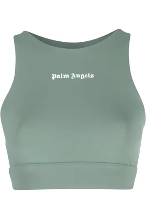 Palm Angels Femme, Sport, Vert, Taille: 40 FR Crop Top Sportif