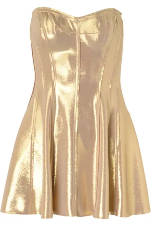 Norma Kamali Femme, Robes, Jaune, Taille: 40 FR Mini-robe bustier Grace