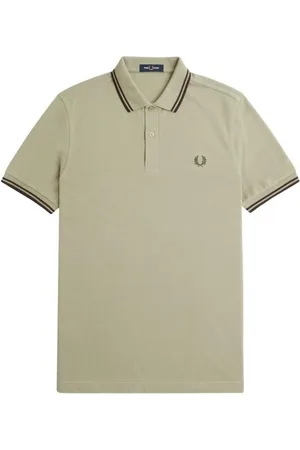 Fred Perry Homme, Tops, Gris, Taille: XL Polo Slim Fit à Double Liseré