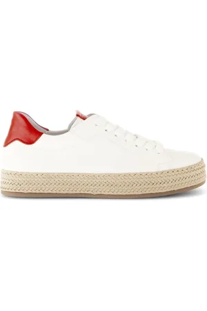 Gabor Femme, Chaussures, Blanc, Taille: 37 EU Espadrilles Baskets en Cuir Tressé