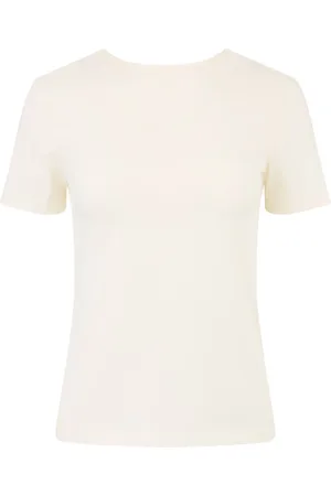 Nina Ricci Femme, Tops, Blanc, Taille: 46 FR T-shirt Dos Nu Plongeant Drapé