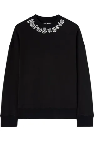 Palm Angels Homme, Sweatshirts et sweats à capuche, Noir, Taille: XL Pull Logo Imprimé