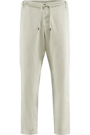 Bomboogie Homme, Pantalons, Blanc, Taille: W31 Pantalon Chino avec Élastique à la Taille et Cordon de Serrage
