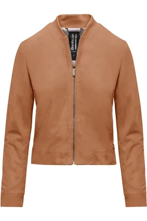 Bomboogie Femme, Vestes, Brun, Taille: 36 FR Veste en Cuir Daim