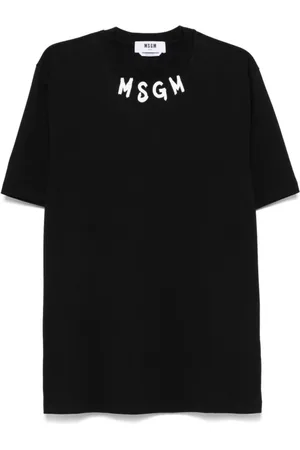 Msgm Homme, Tops, Noir, Taille: S T-shirt à col rond