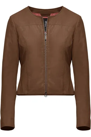 Bomboogie Femme, Vestes, Brun, Taille: 40 FR Blouson en cuir