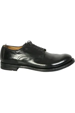 Officine creative Homme, Chaussures, Noir, Taille: 42 EU Chaussures à lacets en cuir noir