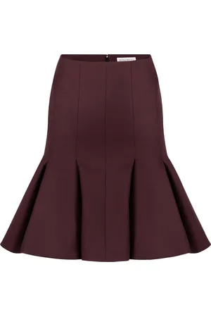 Nina Ricci Femme, Jupes, Rouge, Taille: 44 FR Jupe Midi Péplum en Laine