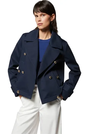 Silvian Heach Femme, Vestes, Bleu, Taille: 44 FR Veste à double boutonnage avec boutons dorés