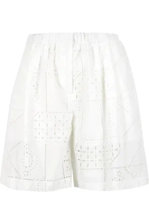 Msgm Femme, Shorts, Blanc, Taille: 38 FR Shorts Courts en Coton