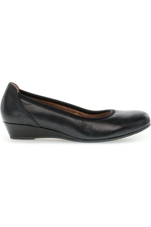 Gabor Femme, Chaussures, Noir, Taille: 35 1/2 EU Ballerines en cuir noir