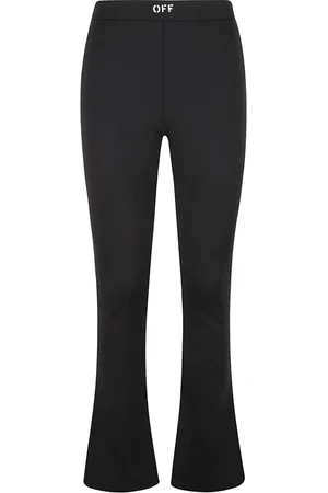 OFF-WHITE Femme, Pantalons, Noir, Taille: 38 FR Leggings Fendu Élégant