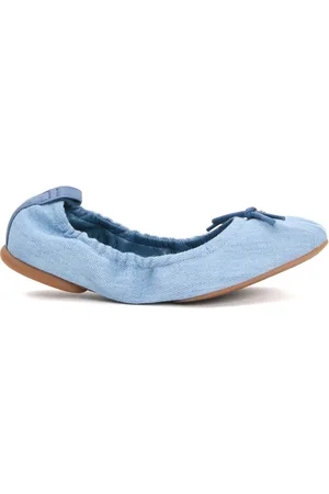 Hogan Femme, Chaussures, Bleu, Taille: 38 EU Ballerines en Denim avec Argenté
