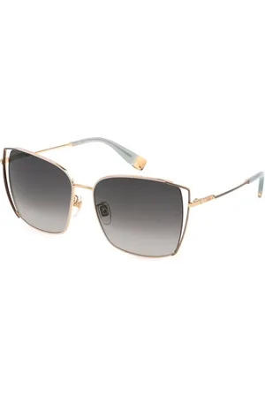 Furla Femme, Accessoires, Jaune, Taille: ONE Size Lunettes de soleil multicolores en métal