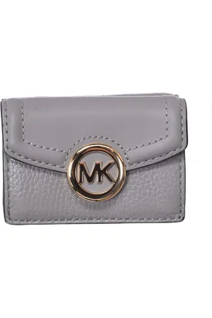 Michael Kors Femme, Accessoires, Gris, Taille: ONE Size Portefeuille Trifold en Cuir avec Porte-Cartes