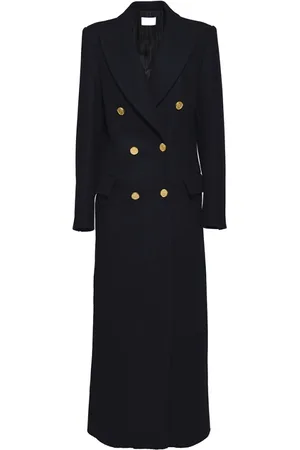 Bally Femme, Manteaux, Bleu, Taille: 36 FR Manteau Long Croisé à Manches Longues
