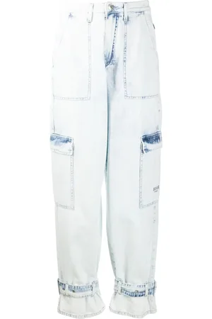 Msgm Femme, Jeans, Bleu, Taille: 38 FR Jeans Amples