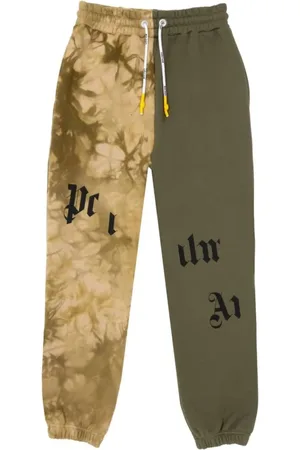 Palm Angels Homme, Pantalons, Vert, Taille: M Pantalon de survêtement bicolore en coton